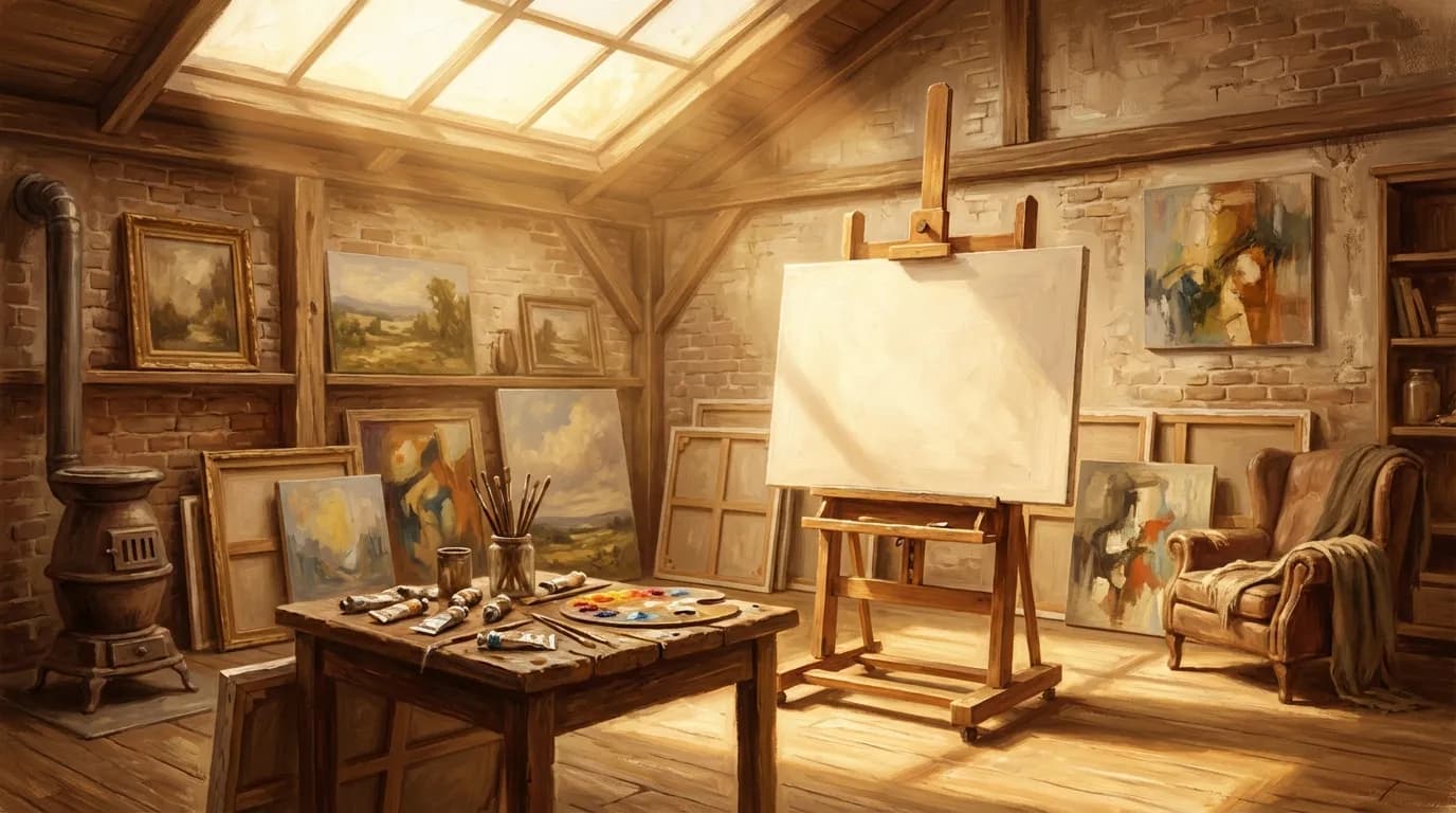 Custom portrait art background with diverse artistic styles