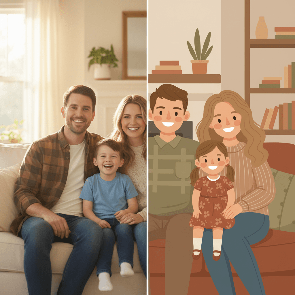 Before and after transformation