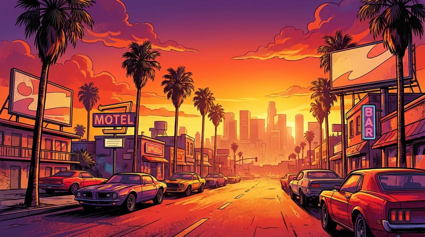 GTA style portrait background