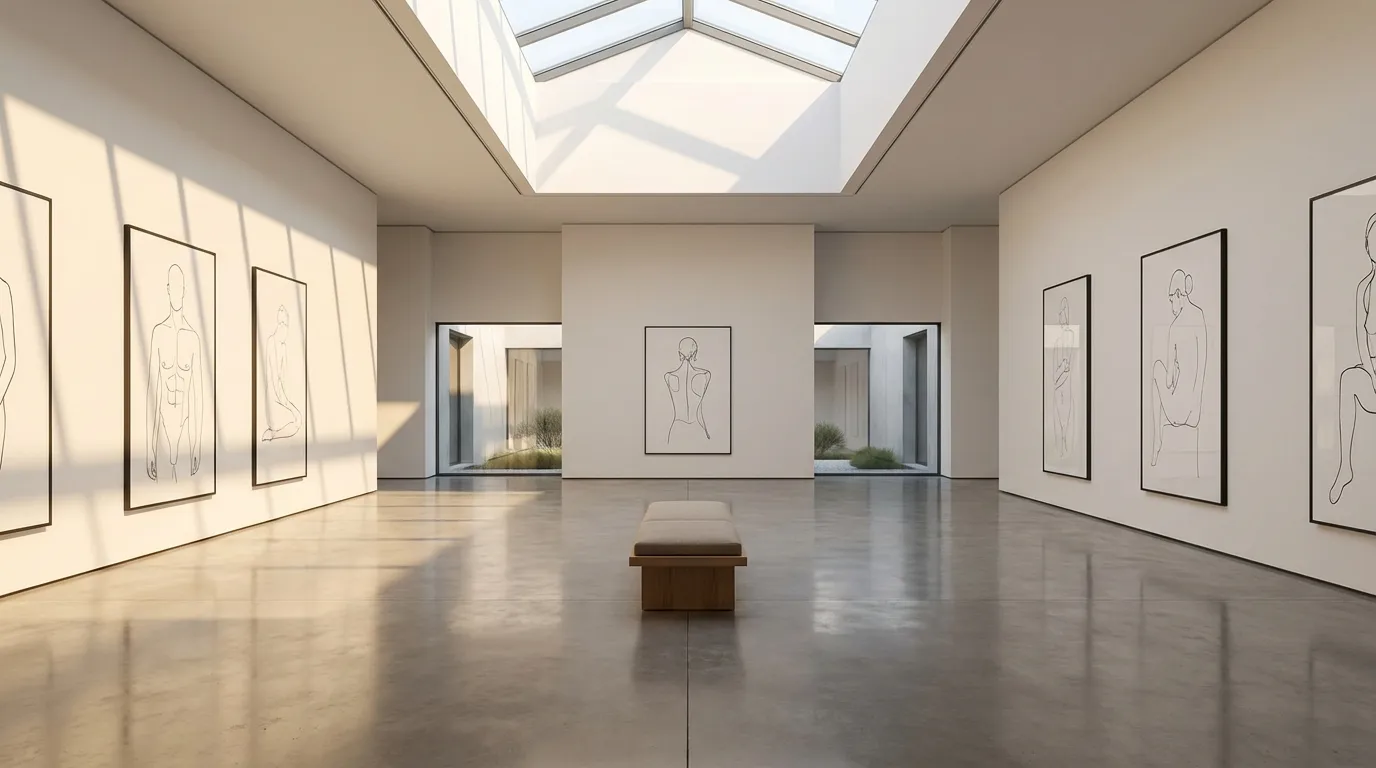 Minimalist line art portrait background