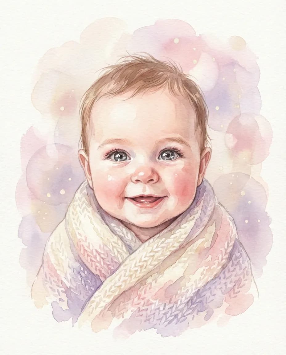 Baby Portrait AI portrait example