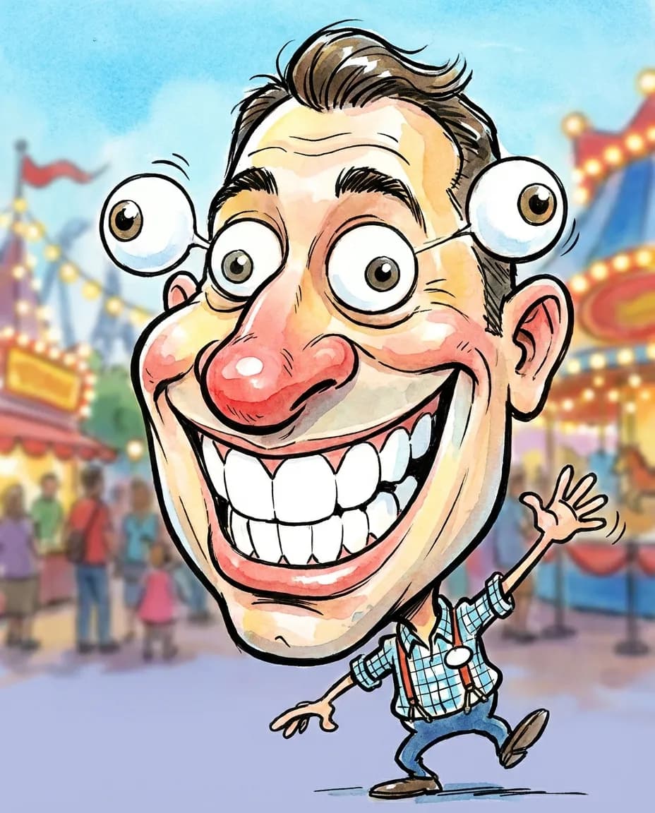 Caricature Portrait AI portrait example