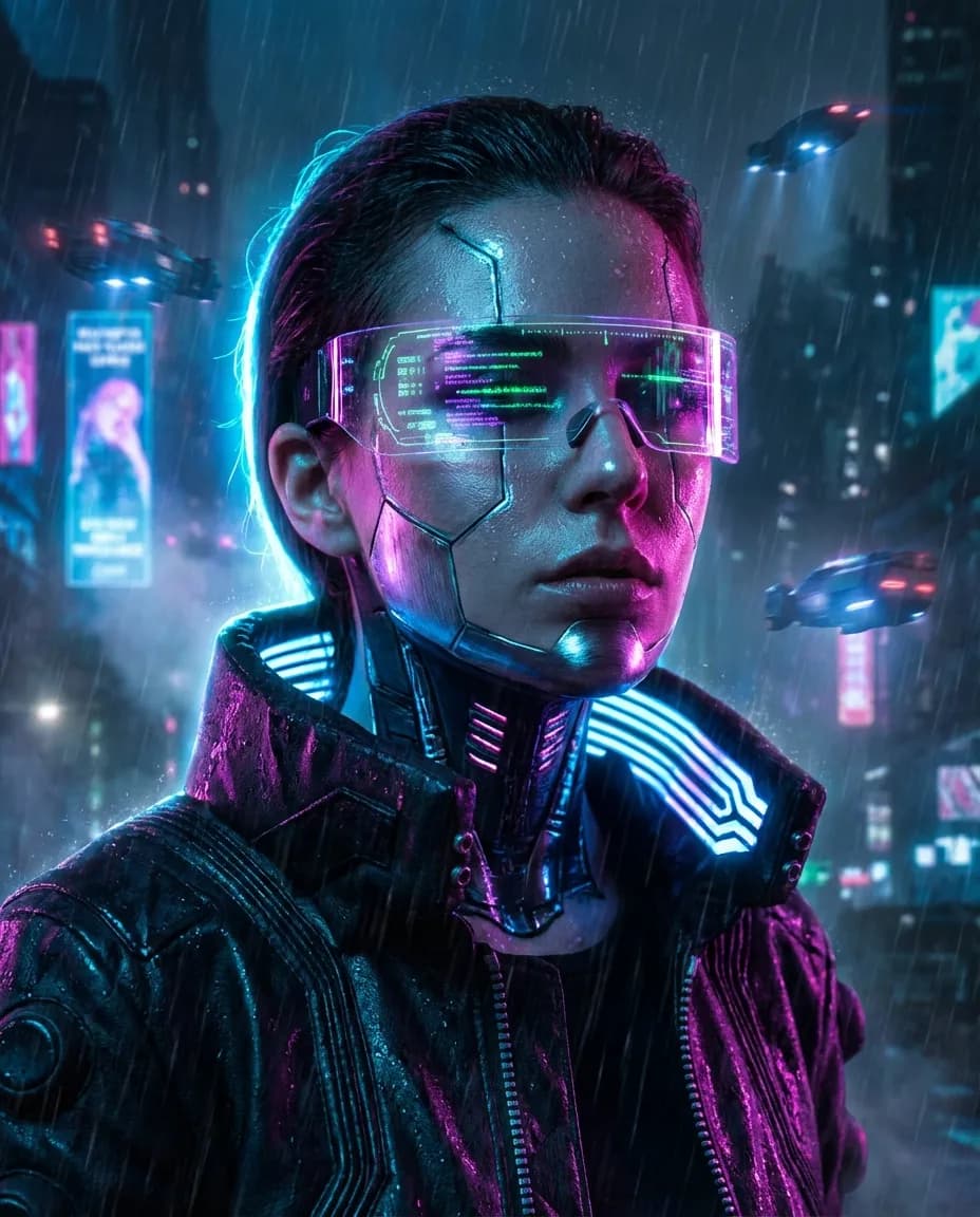 Cyberpunk portrait style