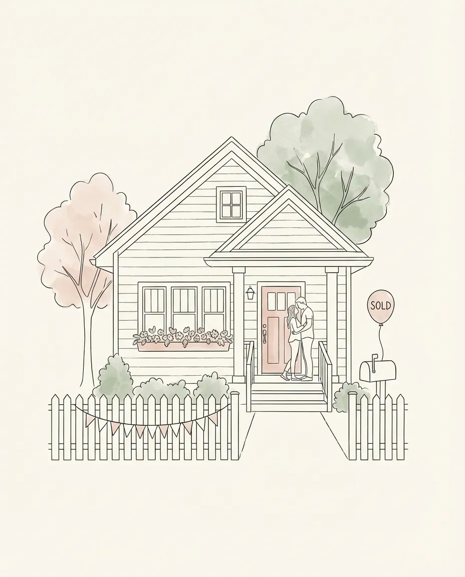 First Home Illustration AI portrait example