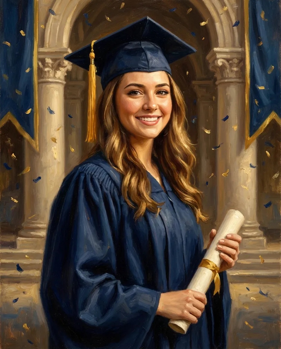 Graduation Portrait AI portrait example