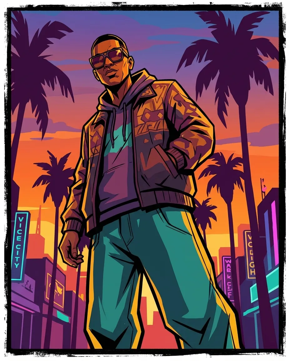 GTA Style Portrait AI portrait example