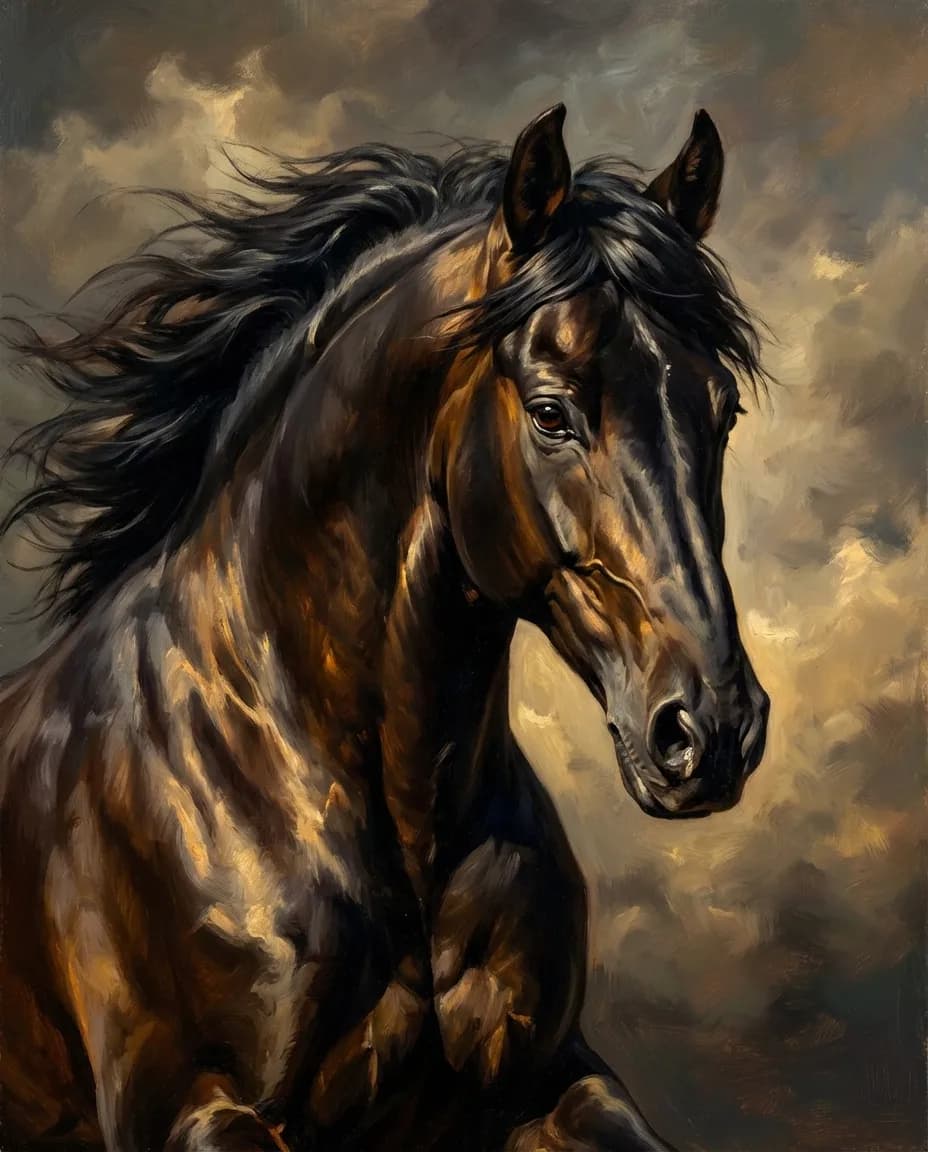 Horse Portrait AI portrait example