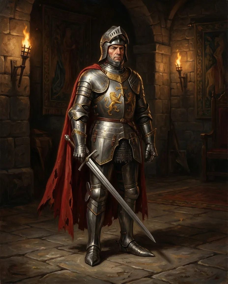 Medieval Knight Portrait AI portrait example