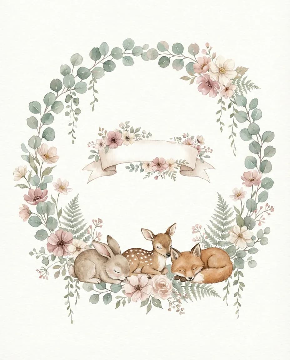 Nursery Name Print AI portrait example