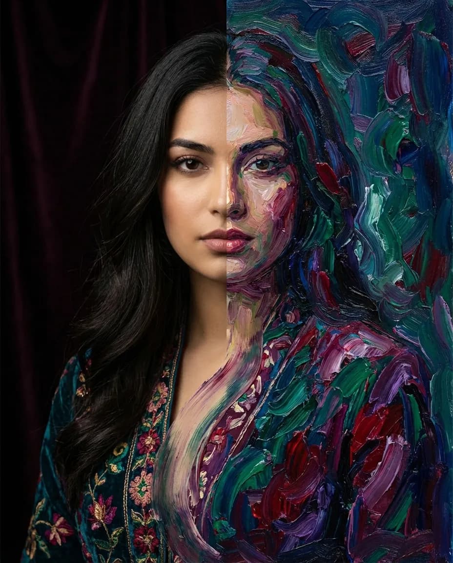 Photo to Art AI portrait example