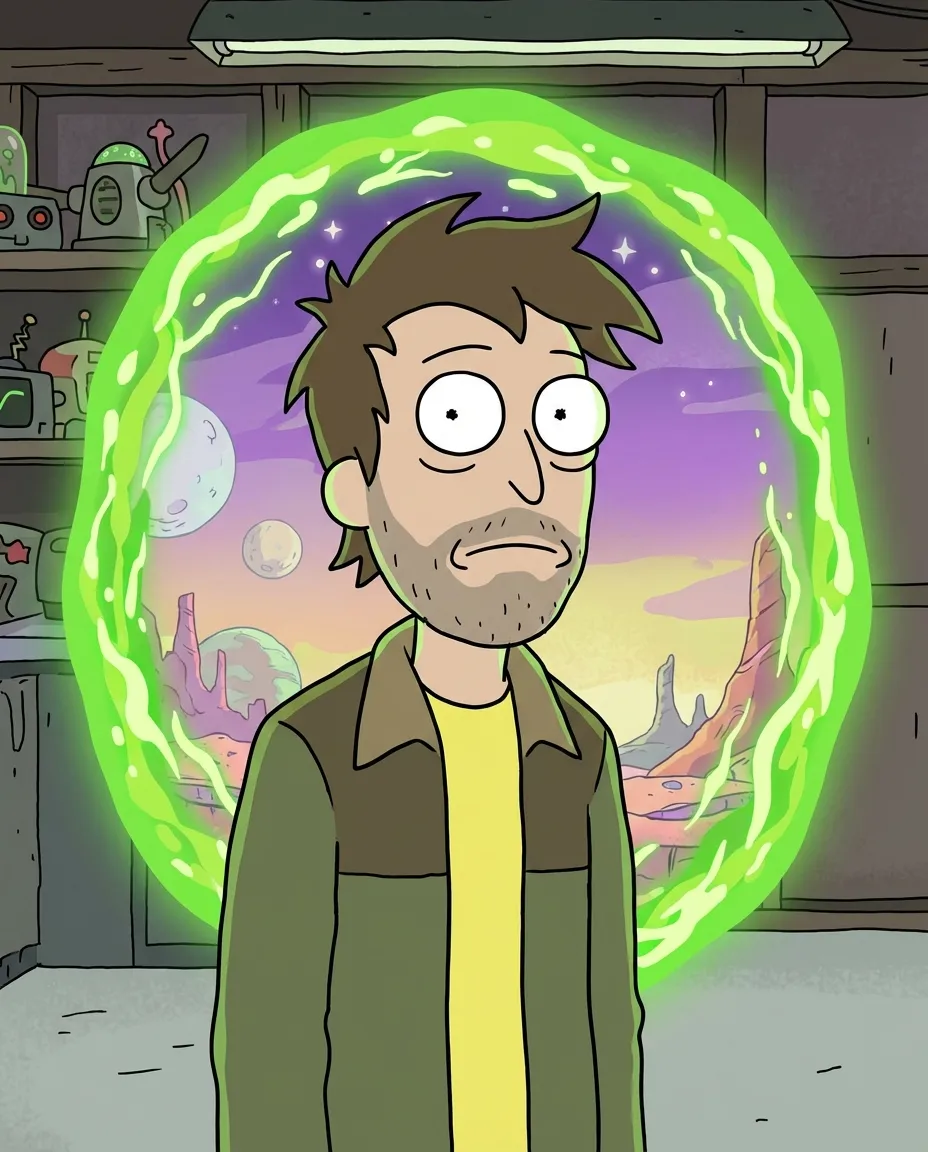 Rick and Morty Portrait AI portrait example