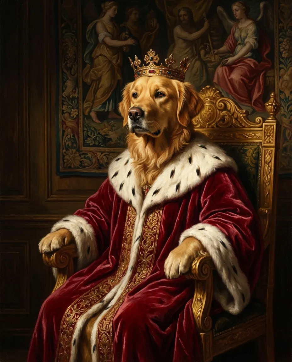 Royal Pet Portrait AI portrait example