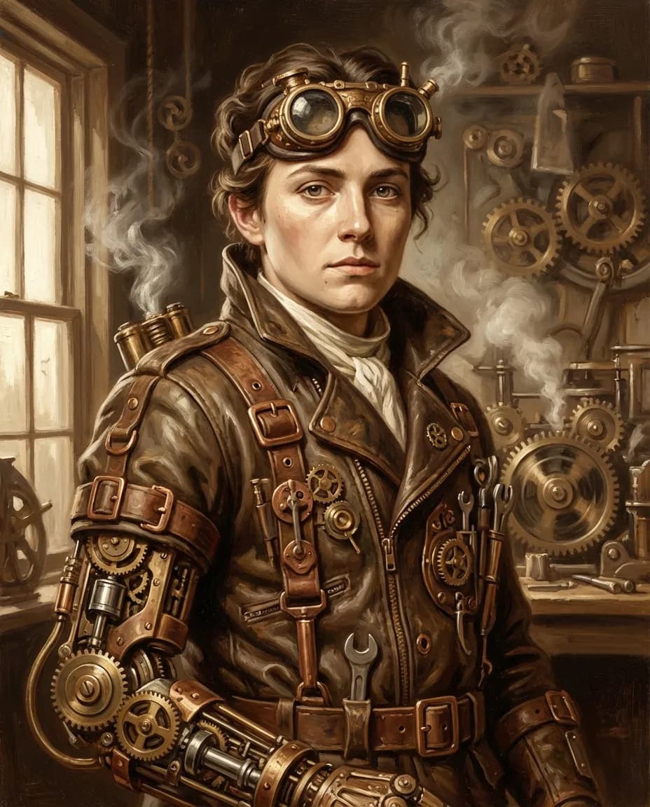 Steampunk Portrait AI portrait example