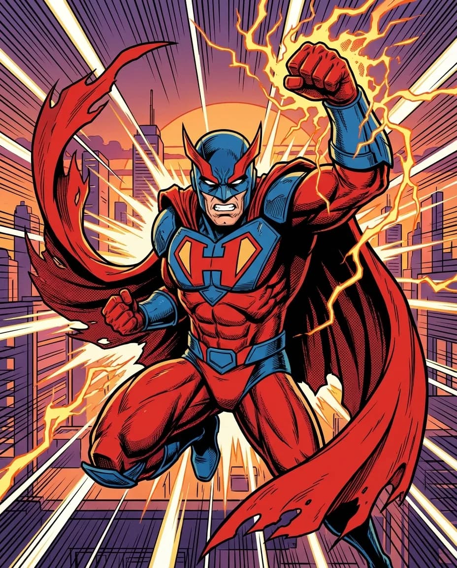 Superhero Portrait AI portrait example