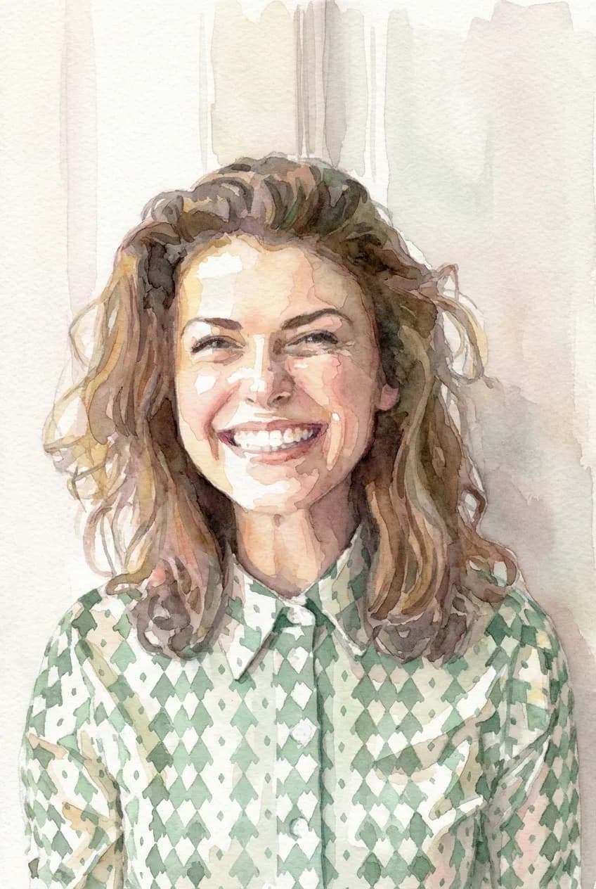 Watercolor portrait style