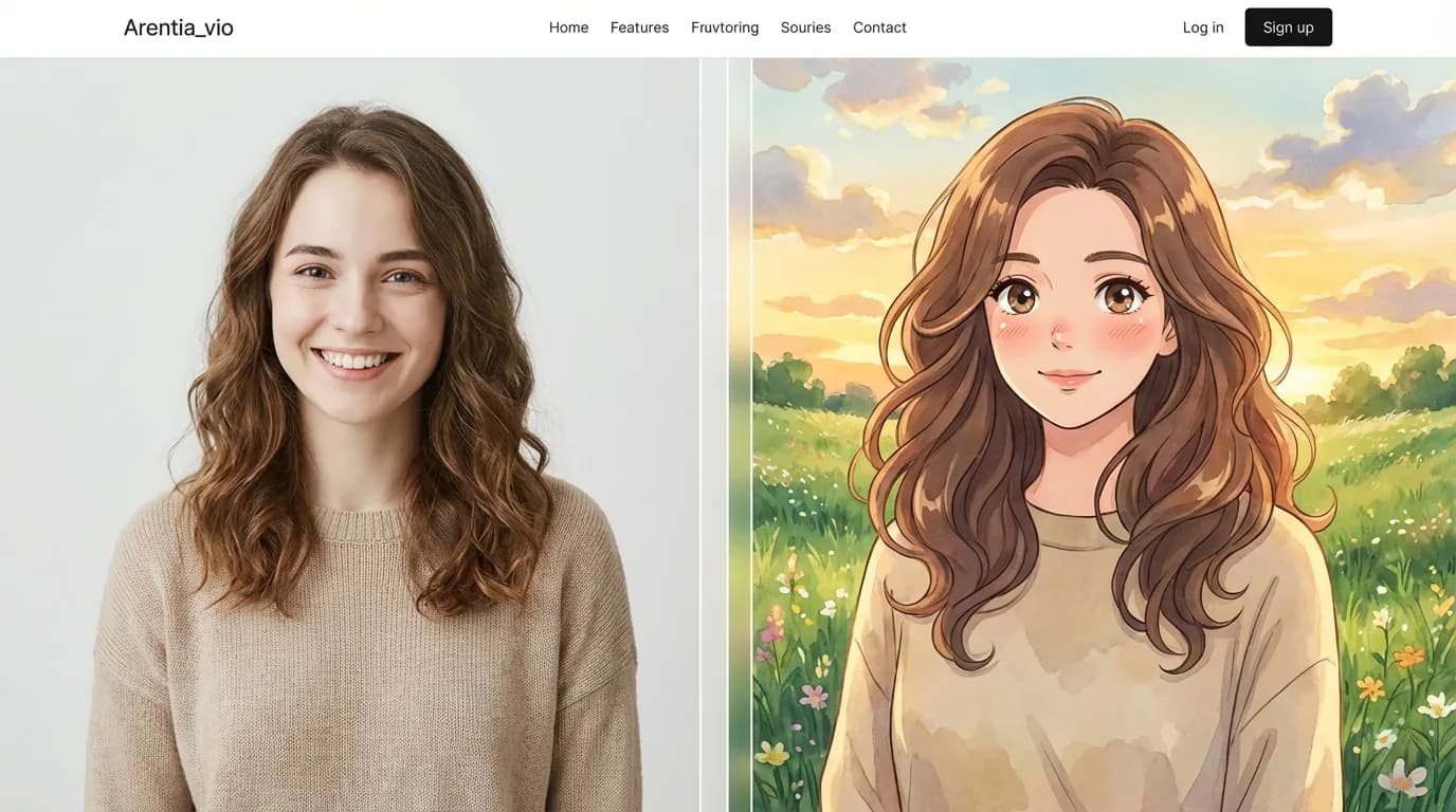 Before and after: photo transformed into Studio Ghibli anime portrait