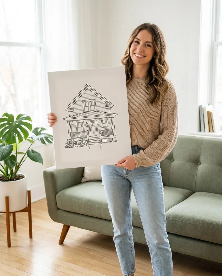 First home illustration canvas lifestyle