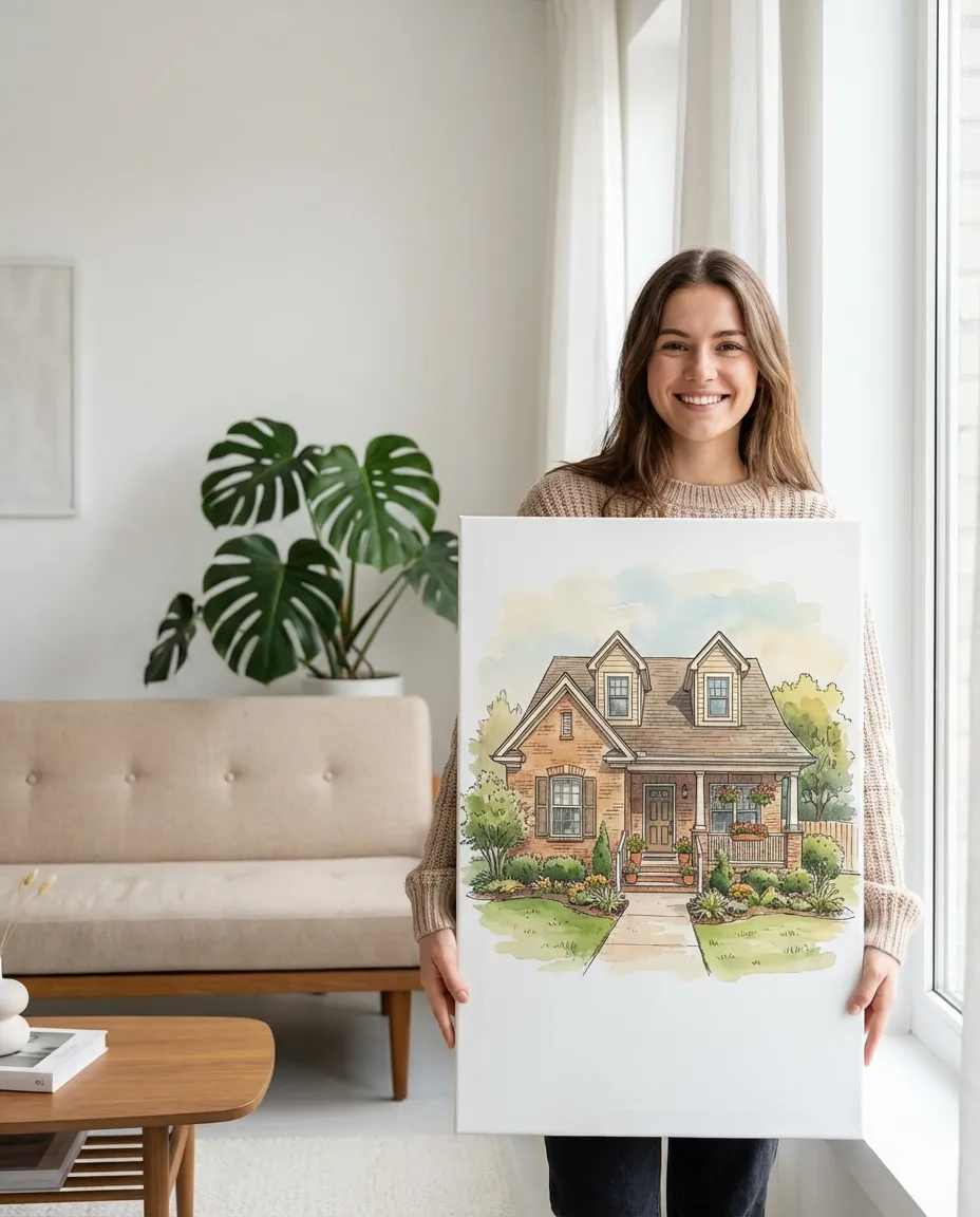 House portrait canvas lifestyle