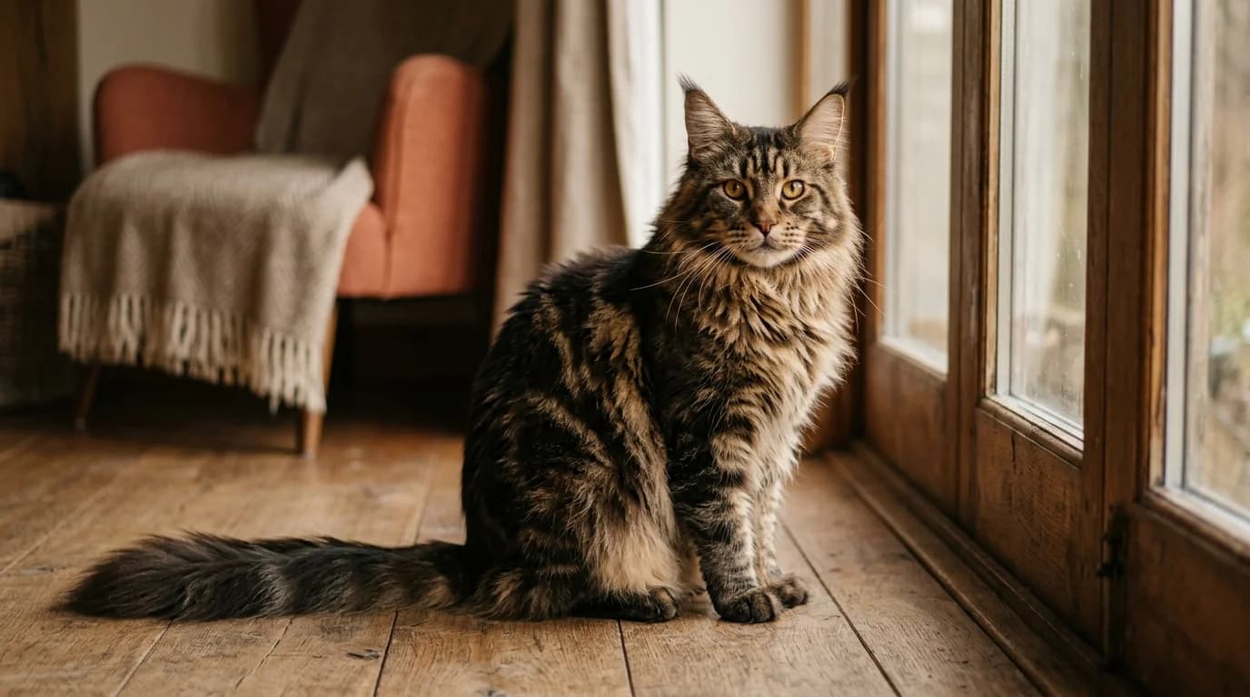 Maine Coon portrait background